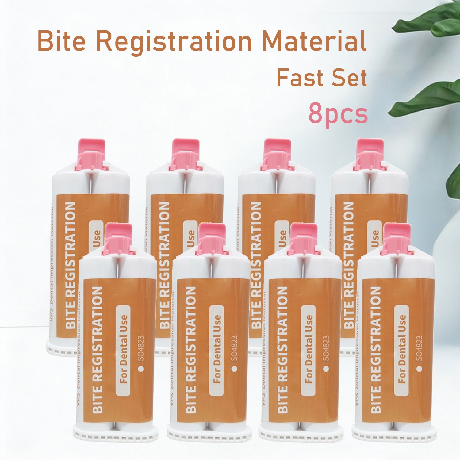 8 X 50ML Dental Bite Registration Material Fast Set Unflavored Cartridges