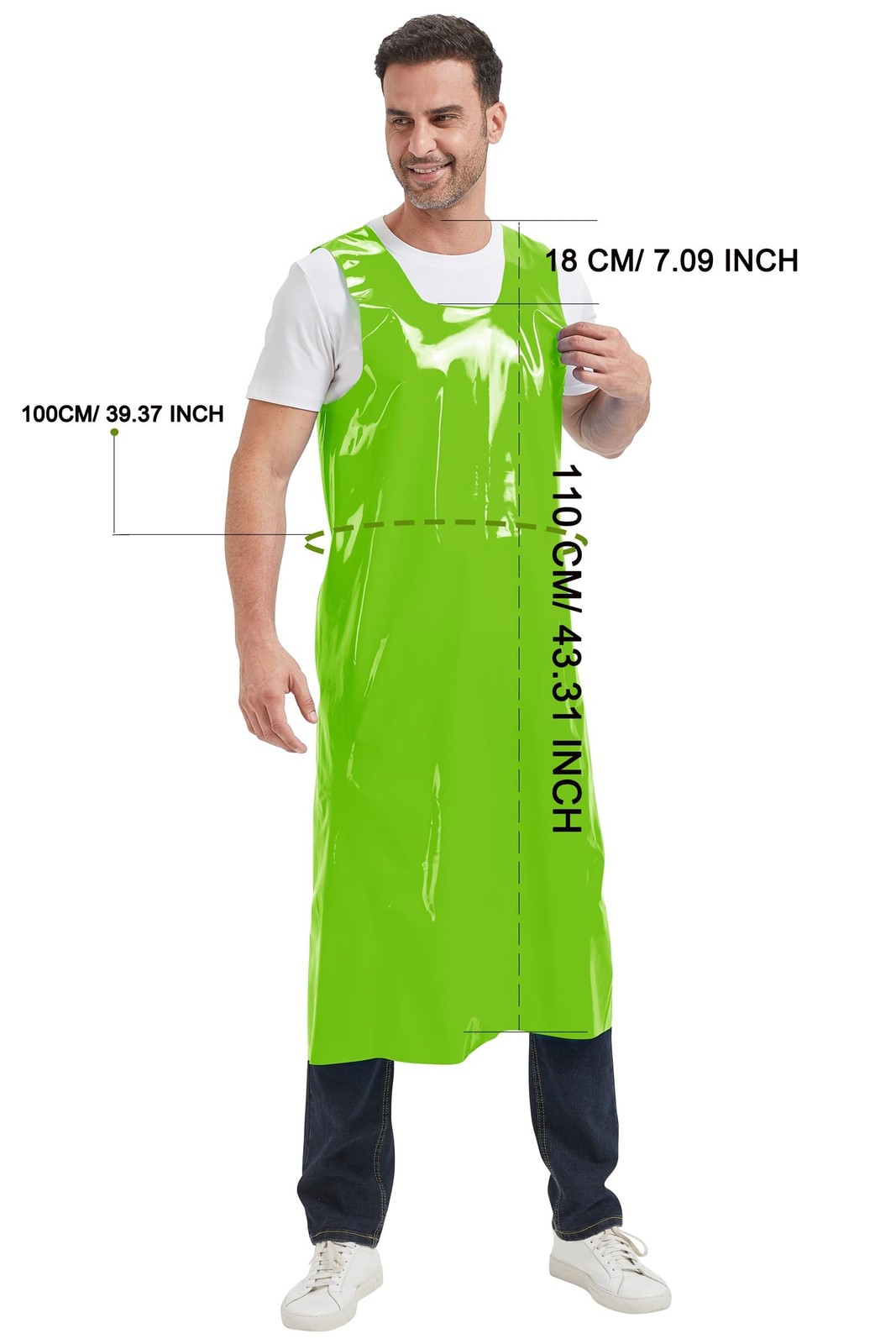 Nanxson Waterproof TPU Work Apron Lightweight Adjustable for Dishwashing Lab ...
