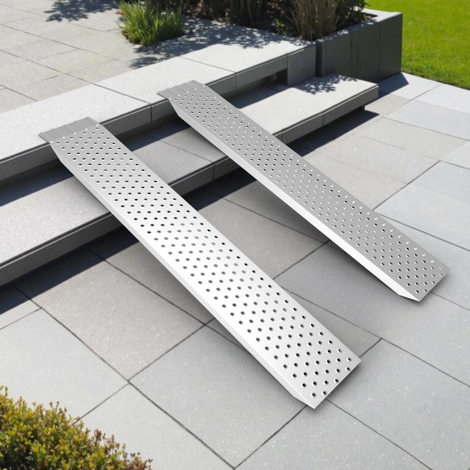 63'' Aluminum Loading Ramps, 880LBS Anti-Slip Portable Ramps, Motorcycle 2 Pack