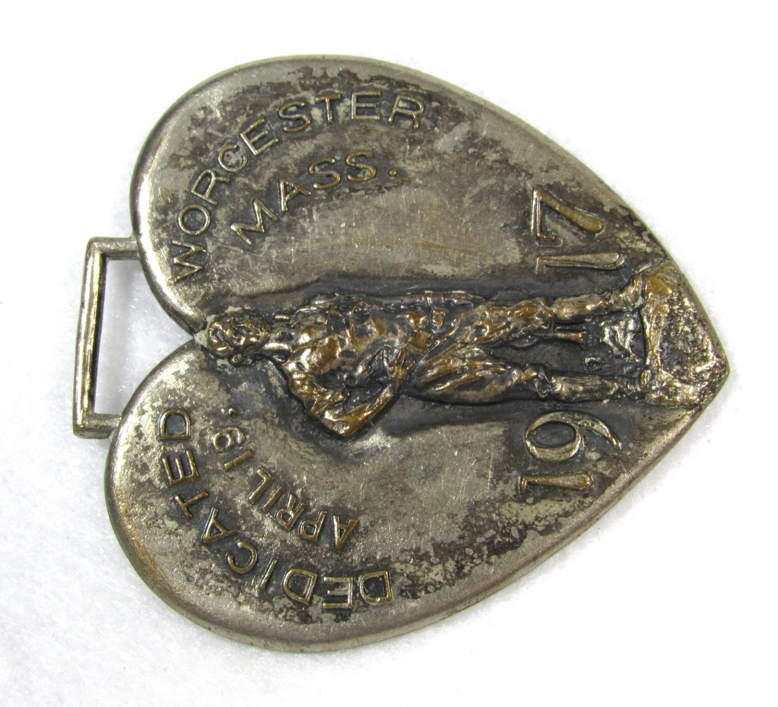 WORCESTER MASS 1917 WWI US WAKE UP AMERICA DAY PATRIOTS WAR EFFORT PARADE MEDAL