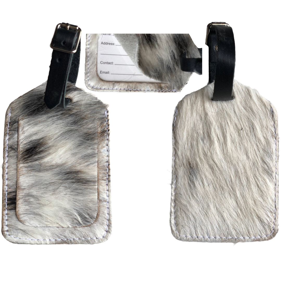 Genuine Cow Leather Luggage Tag (Pack of 3) for Baggage ID Tags Travel Label