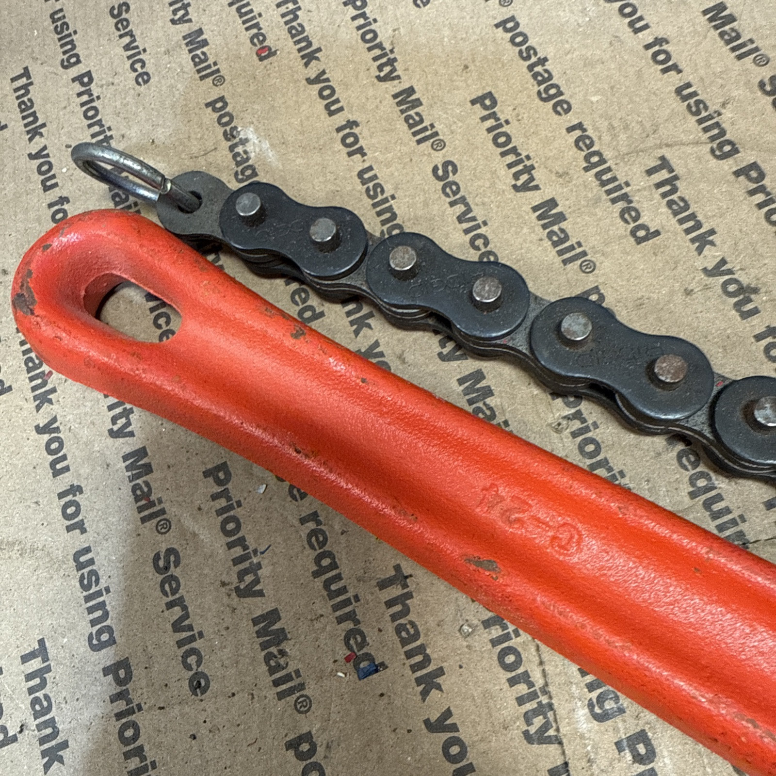 RIDGID Model C-24 Heavy-Duty Chain Wrench 3" New open box Has Paint Scratches