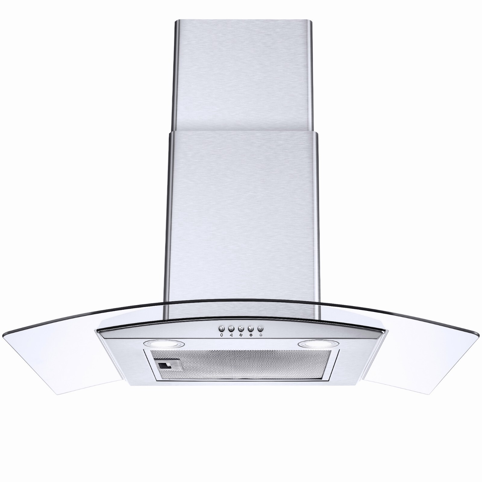 30in Kitchen Wall Mount Range Hood 450CFM Tempered Glass Vented 3-Speed Fan New