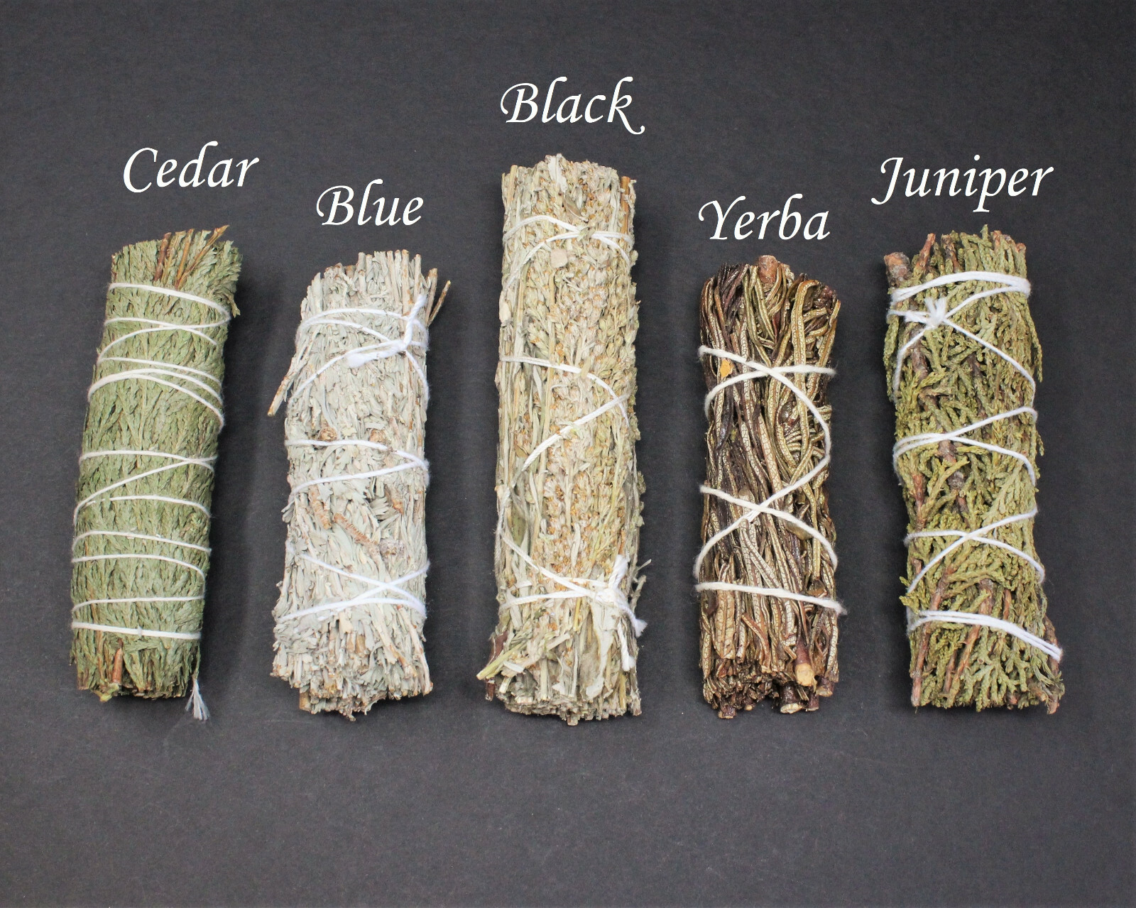 5 Smudge Stick SAMPLER: Black Sage Blue Sage Cedar Sage Juniper Sage Yerba Santa