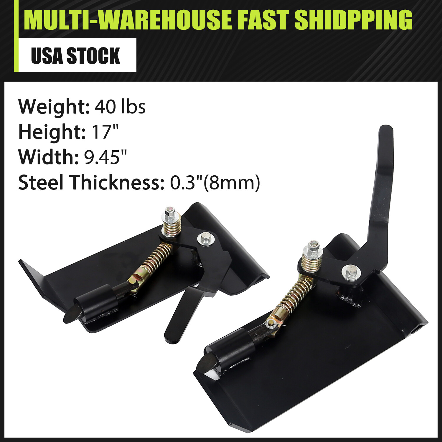 Weld-On Skid Steer Quick Attach Bucket Conversion Adapter Latch Plates Universal