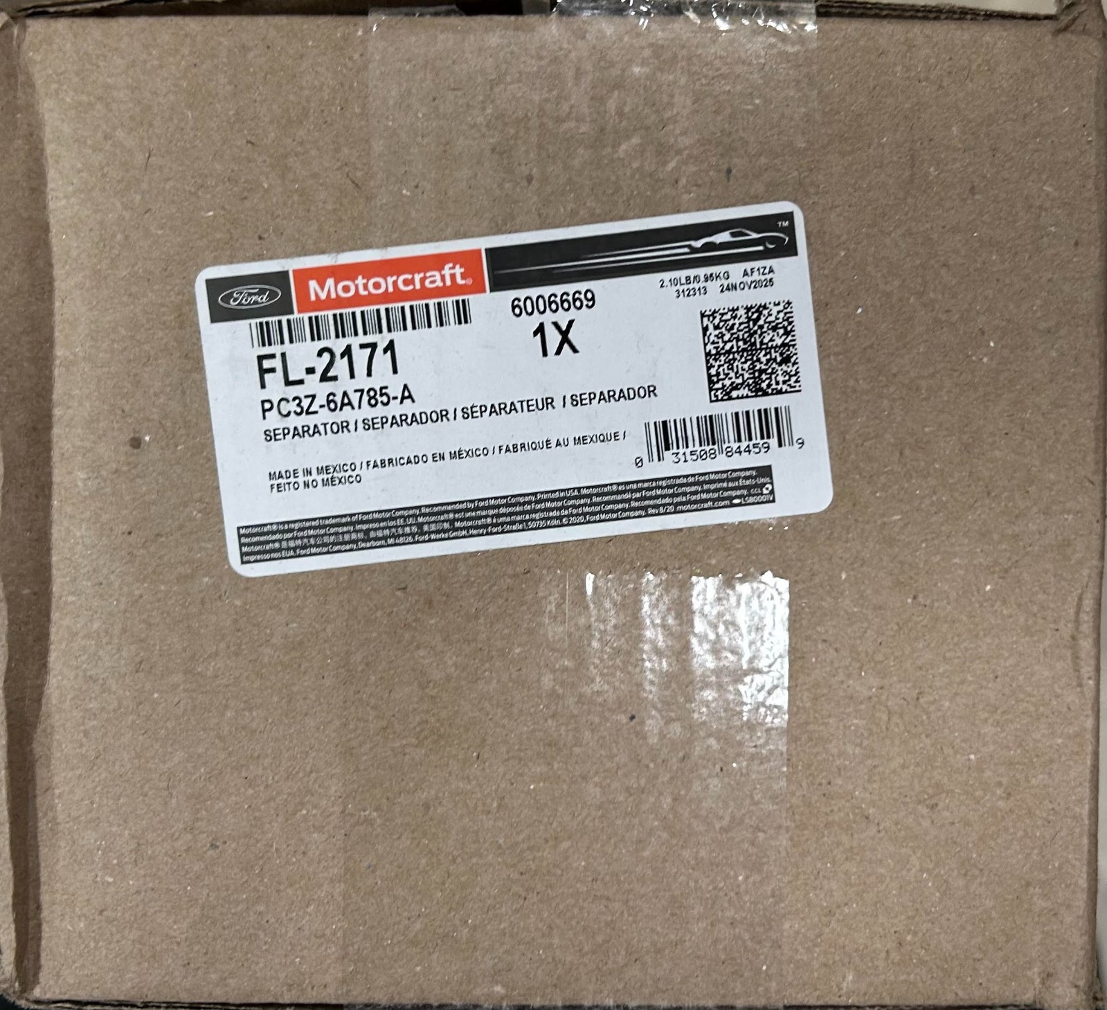 Genuine OEM Oil/Air Separator PC3Z-6A785-A