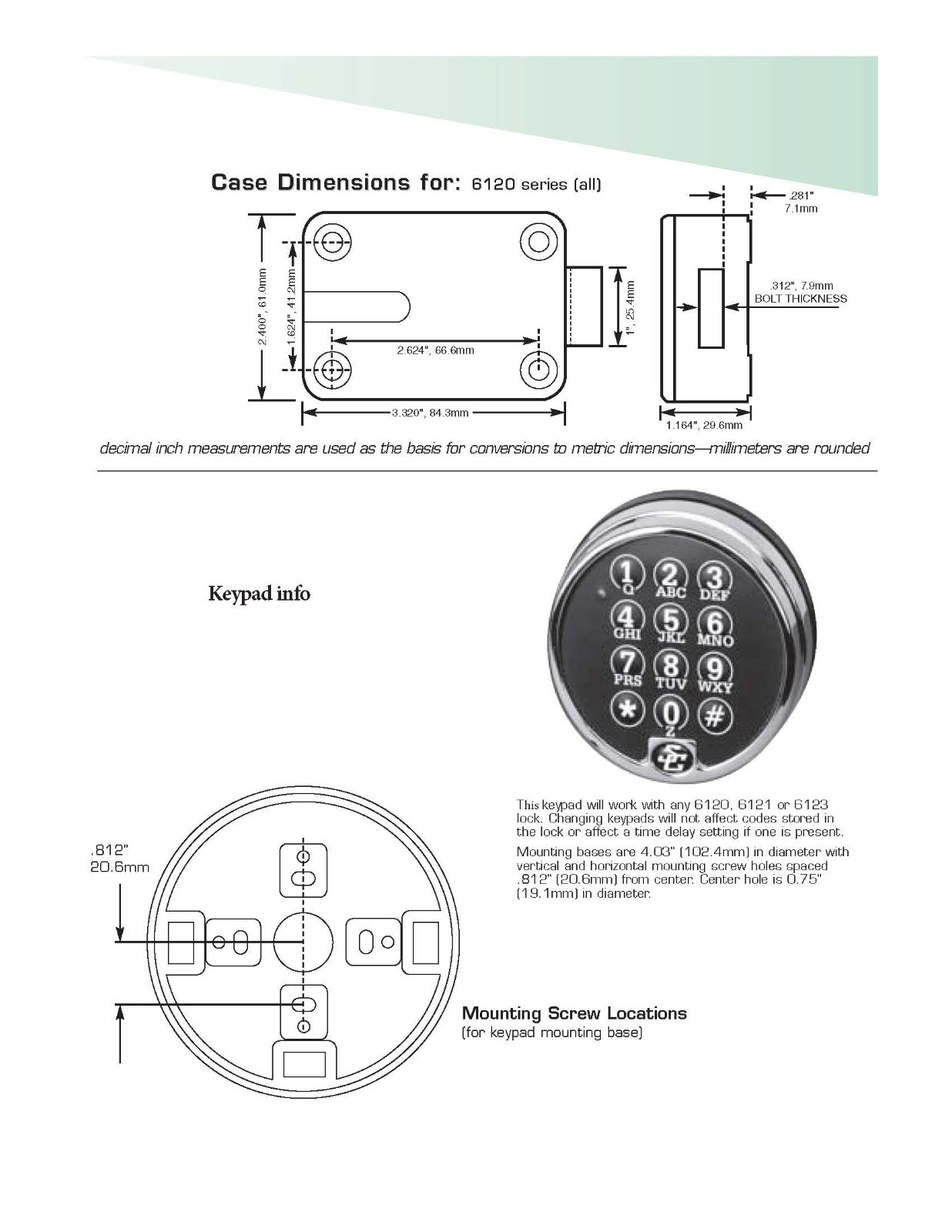 NOS Sargent & Greenleaf 6120 Electronic Safe Lock
