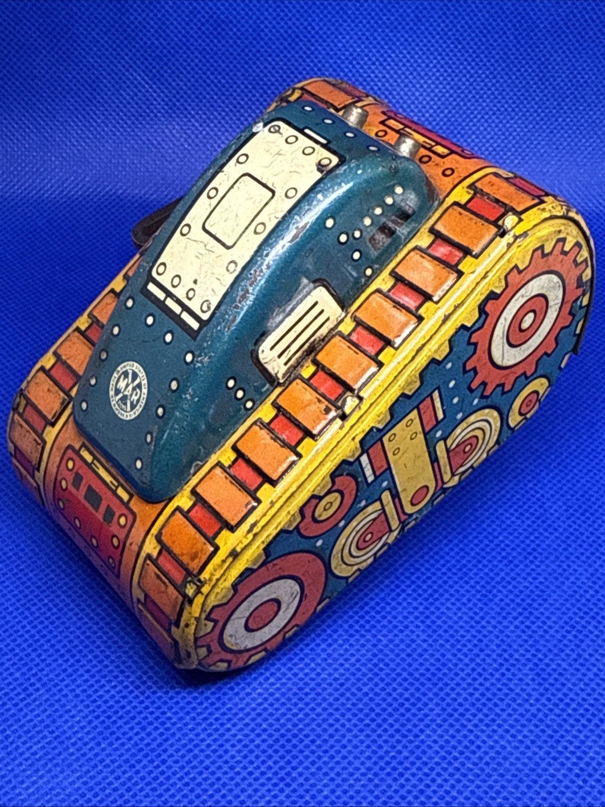 VINTAGE MARX TIN WIND UP TOY SPARKLING TANK #5 (read)