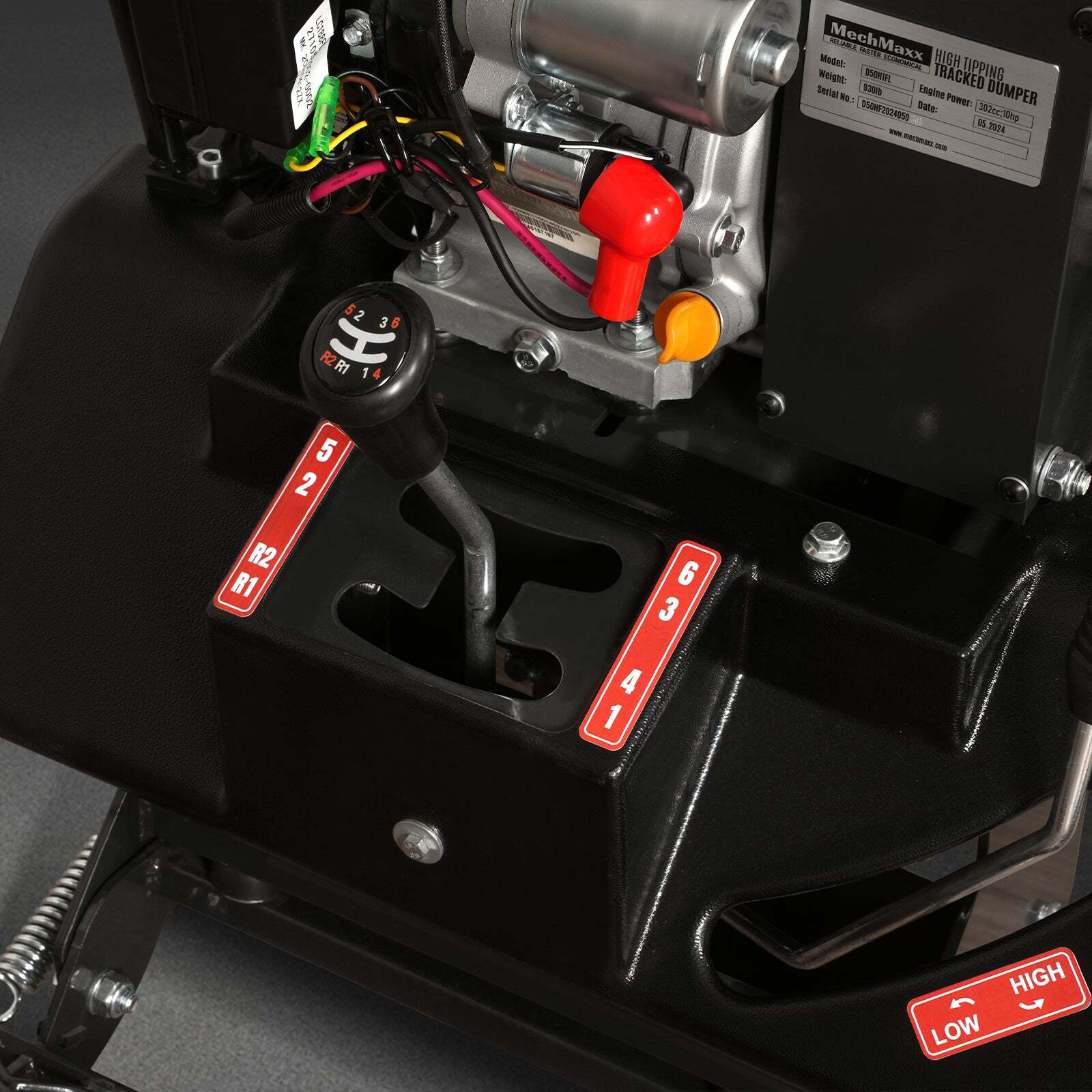 MechMaxx 1100Lbs Capacity Barrow 302cc 10HP E-Start Gas Tracked Dumper, D50HTFL