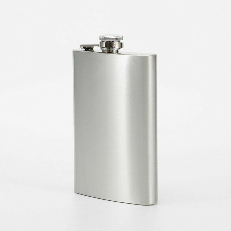 2 Pack 7/10 oz Liquor Pocket Hip Flask Stainless Steel Whiskey Screw Cap Flagon