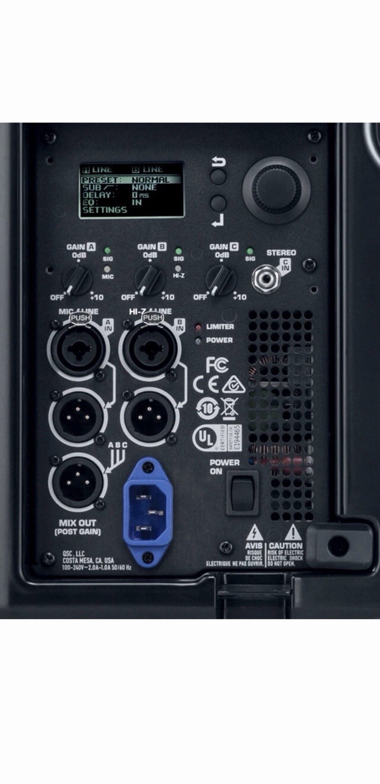 QSC K10.2 2000W 10" Amplified Portable 2-Way PA Speaker Wired Black