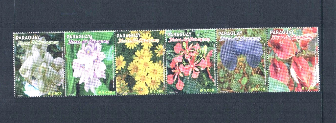 $21.00 Scott Value - 2013 PARAGUAY Flowers scarcer South America MNH NH UMM