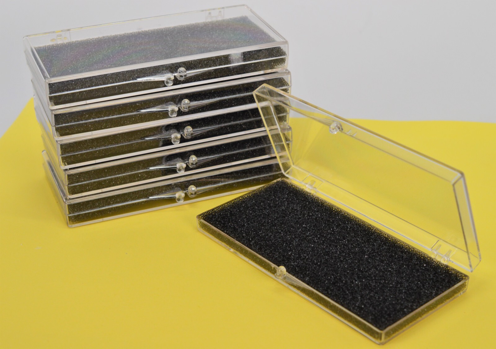 Clear Plastic Display Snap Case Box for Medals Collectables - Lot of 6