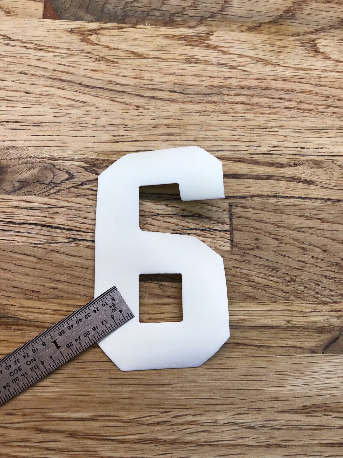 Firefighter / EMT Turnout Coat Reflective Iron-On Number “6” Lime Green D-6