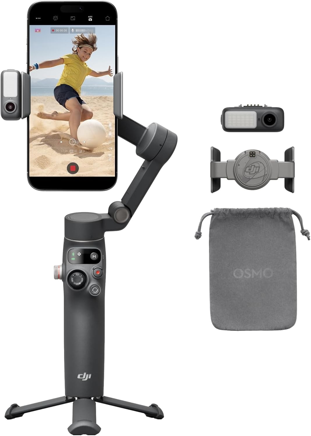 DJI Osmo Mobile 7P Gimbal Stabilizer for iPhone, Android, Native Tracking