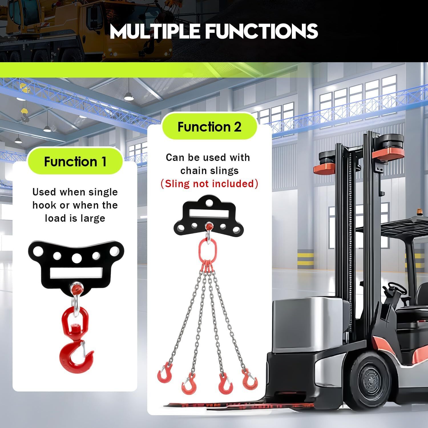 Forklift Lifting Hook,Fork Lift Attachment,Load 6600Lbs,Forklift Lifting Hoist