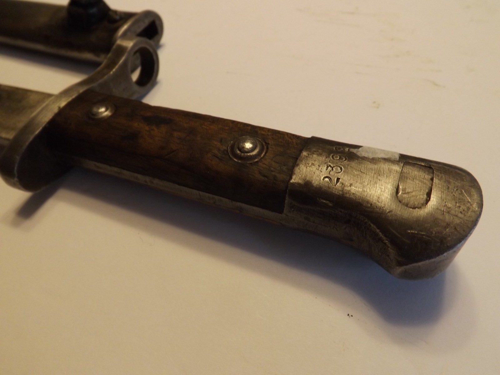 Vintage WWII M-1935 Turkish Mauser Bayonet with Metal Scabbard-VG