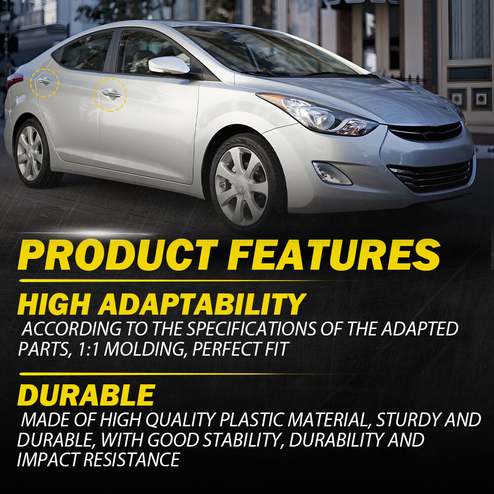 Set of 4 Exterior Outside Outer Door Handle Chrome For Hyundai Elantra 2011-16 P