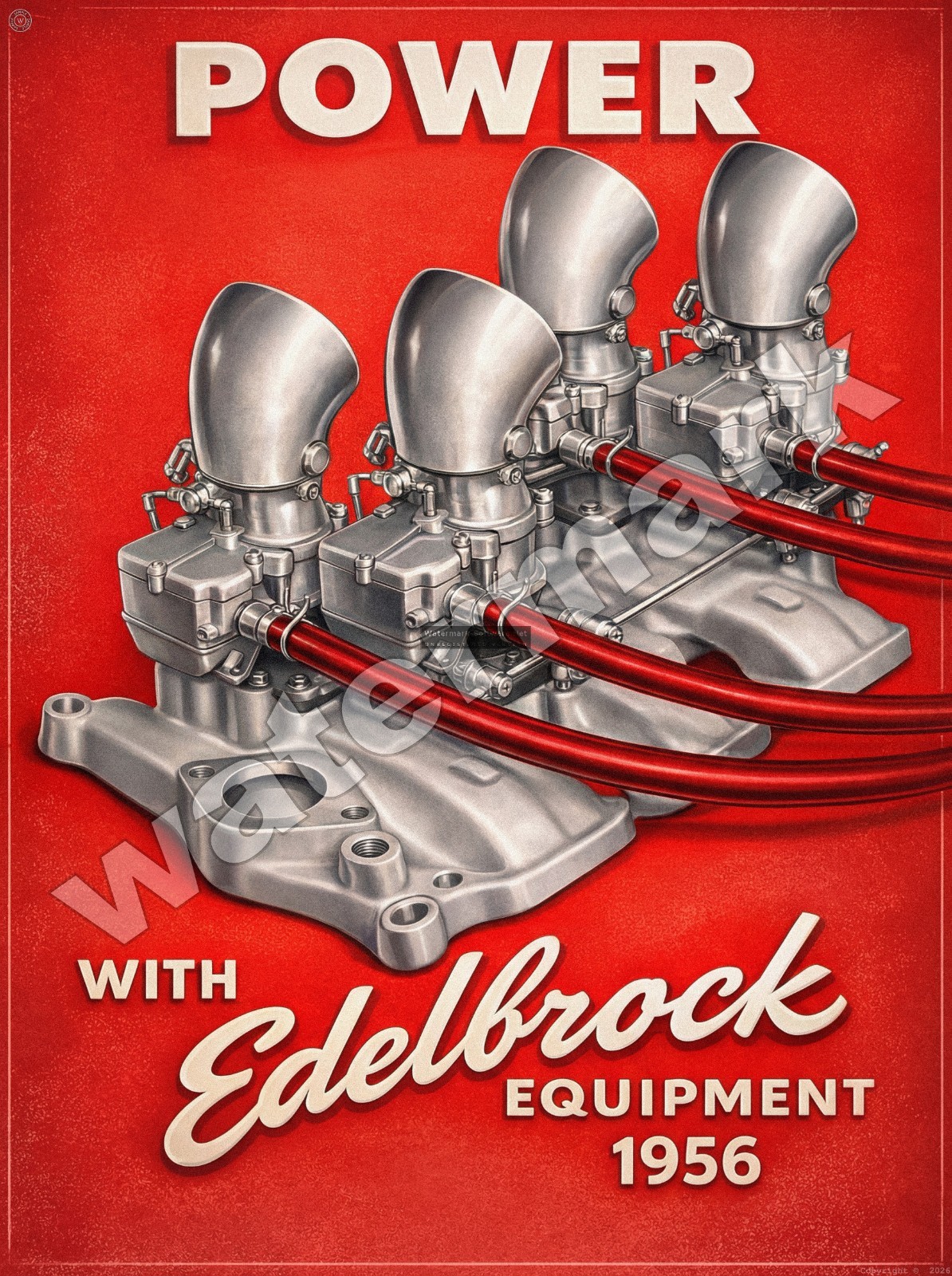 1956 Edelbrock Metal Sign 3 Sizes to Choose From