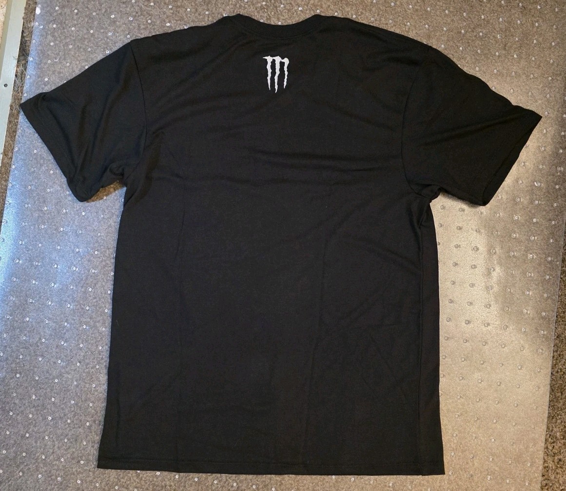Monster Energy MUSCLE T-Shirt Tee Color Black/White Shortsleeve Size Large