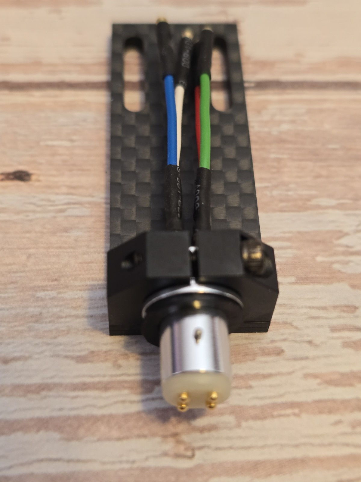 Carbon Fiber Headshell Azimuth Adjustable Jelco Style HSE20 Double Pin