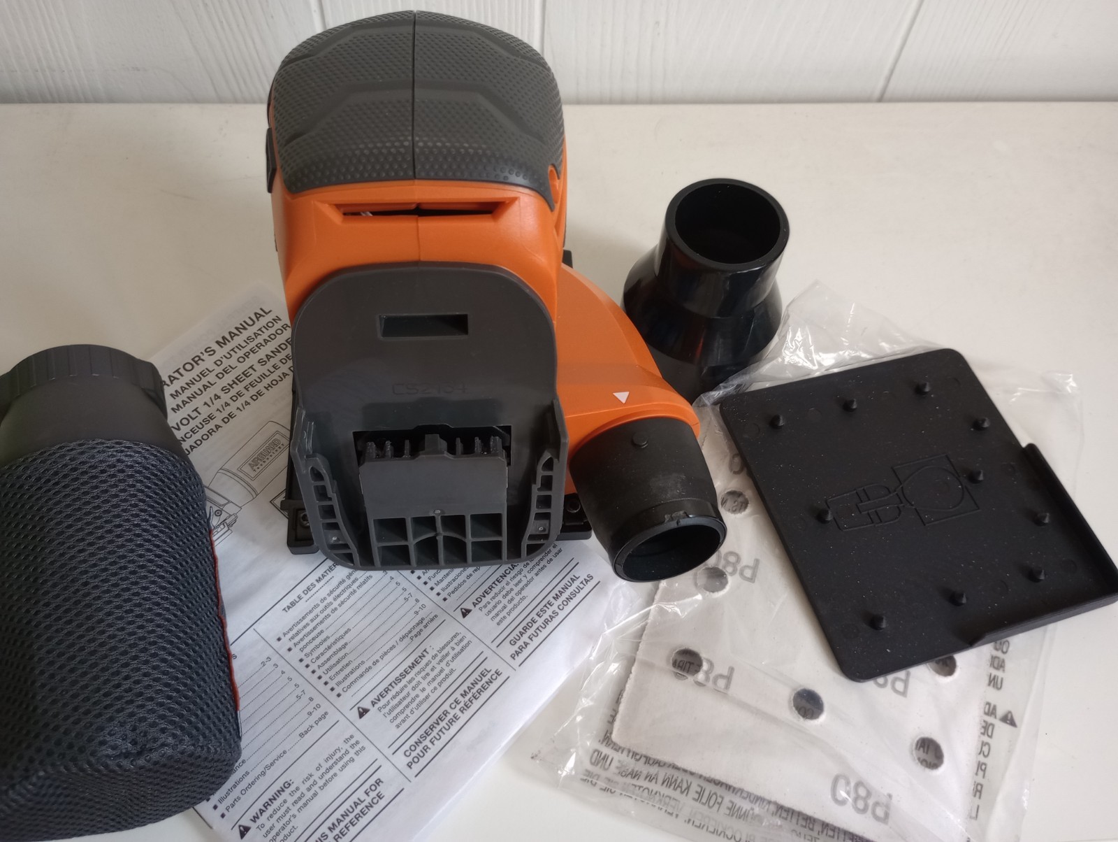 New Ridgid 18V Cordless Brushless 3-Speed 1/4 St. Sander R86064B (Tool Only)