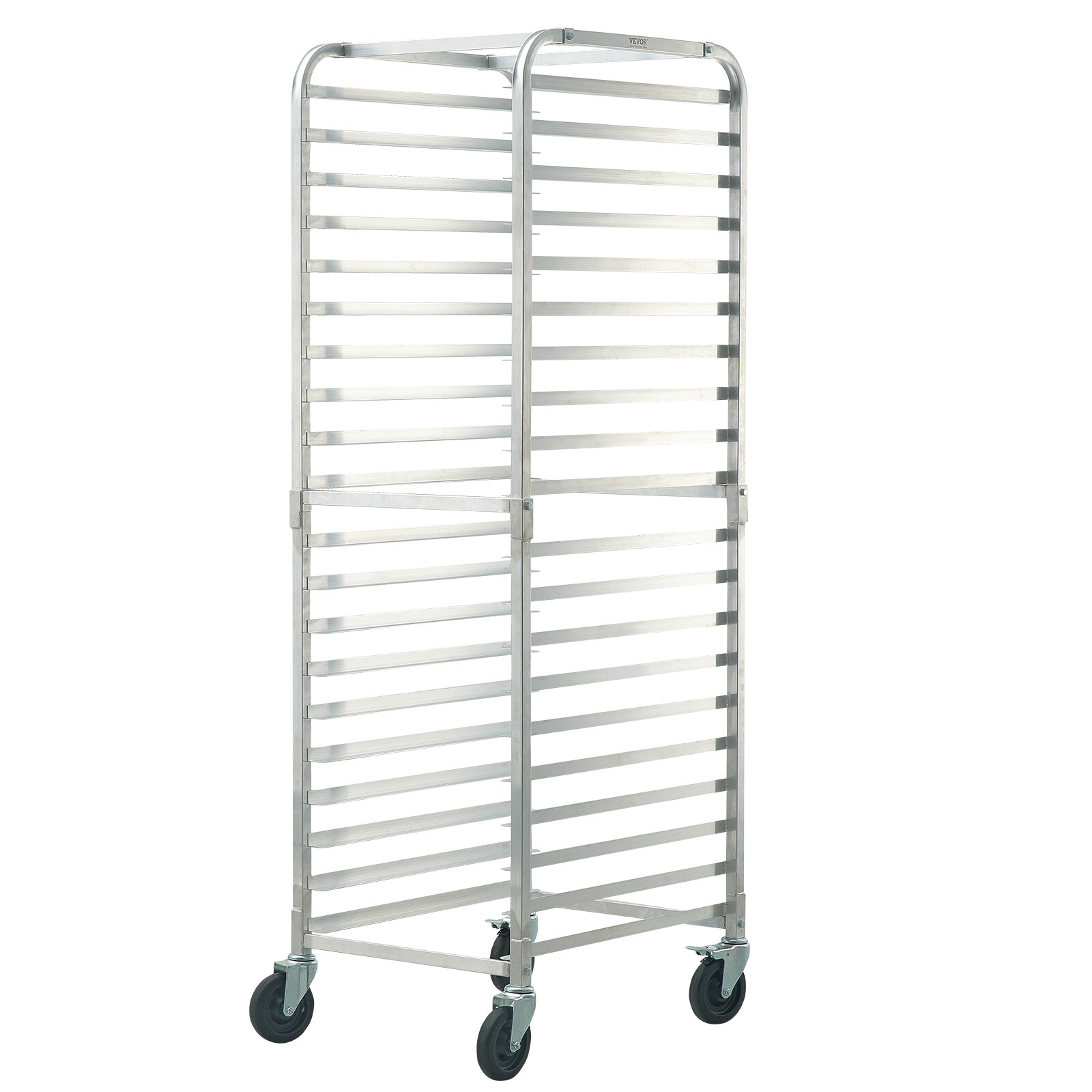 VEVOR 20 Sheet Commercial Bun Pan Rack Kitchen Aluminum Baking Racks Brake Wheel