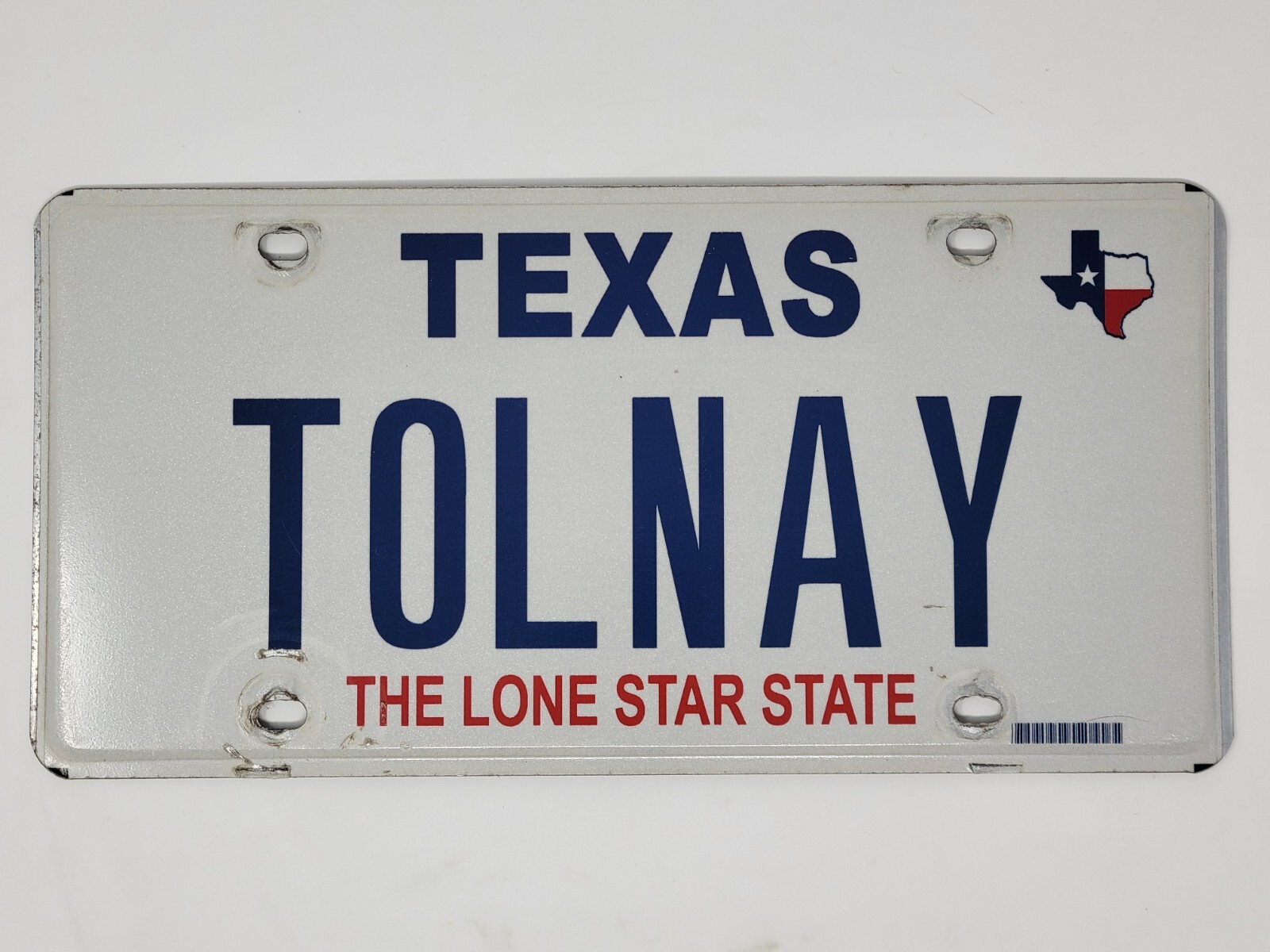 Set of (5) 1970s & 1980s Texas Vanity License Plates - TOLNAY - Vintage