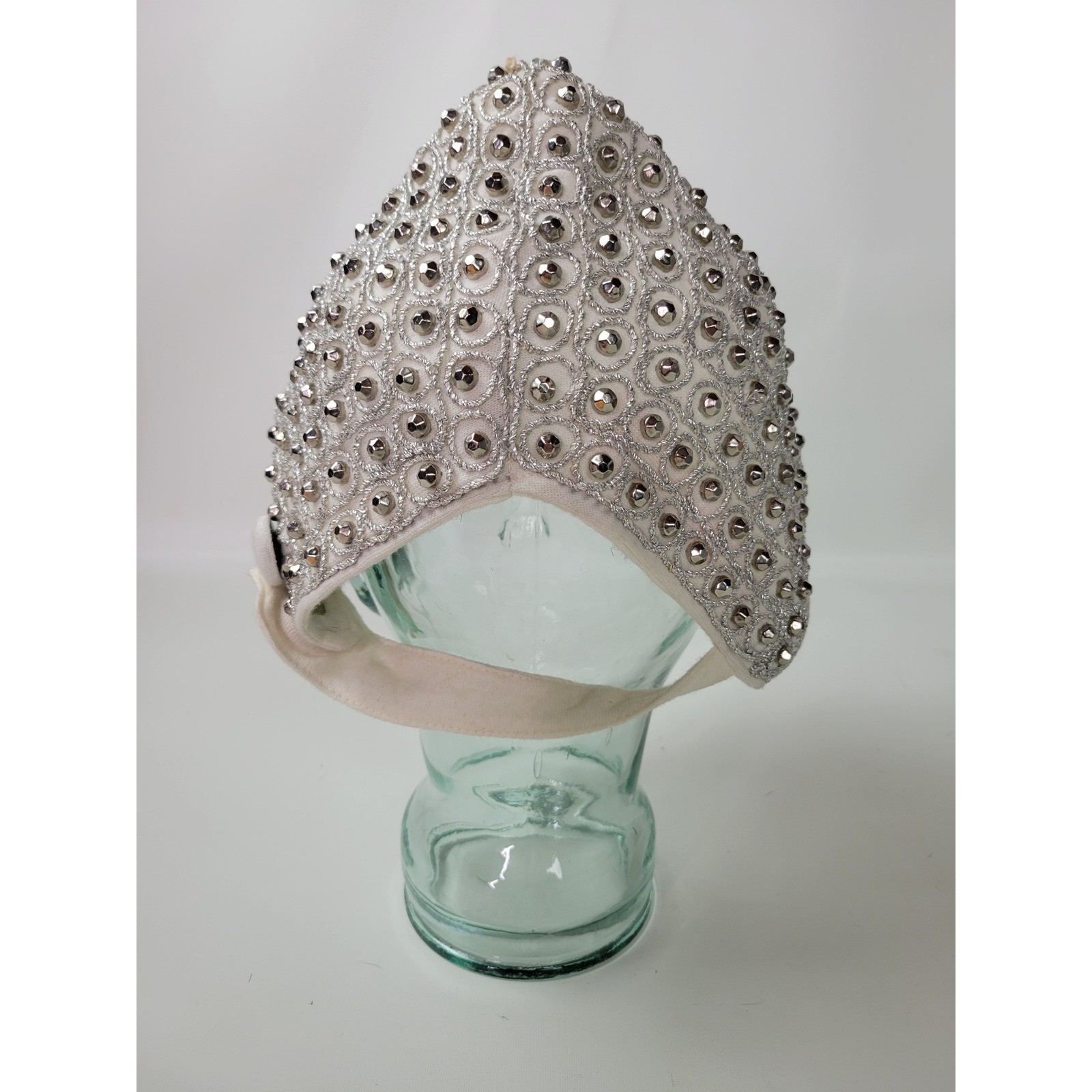 Vintage Mr Milton Studded Cocktail Helmet Hat Marshall Field Debutante Room