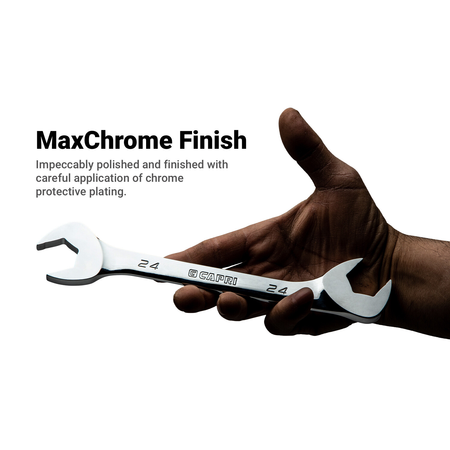 Capri Tools Angle Open End Wrench, 30° and 60° angles, Metric & SAE Sizes