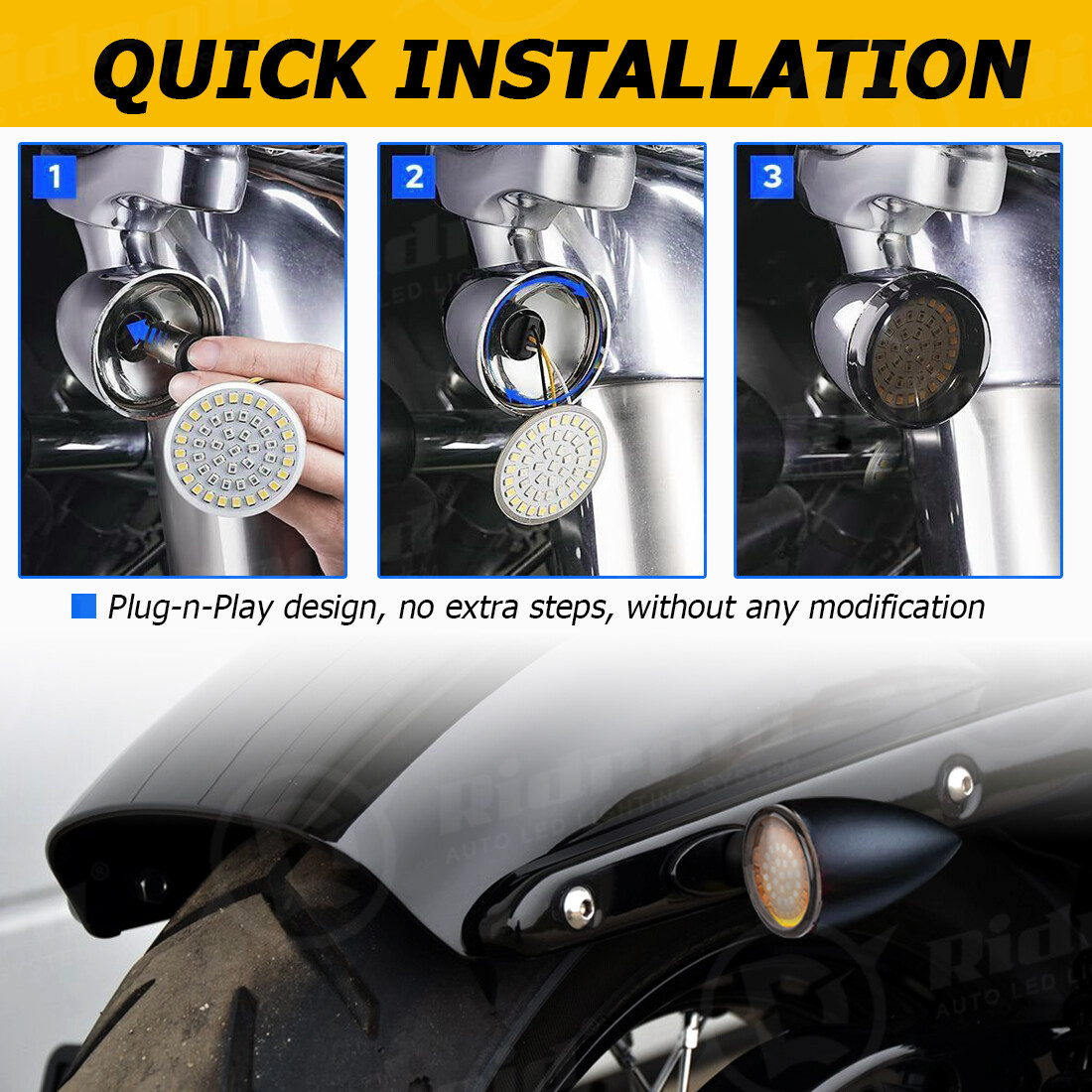 4PCS For Harley Street Glide Road King 1157 LED Turn Signal Front Rear Lights