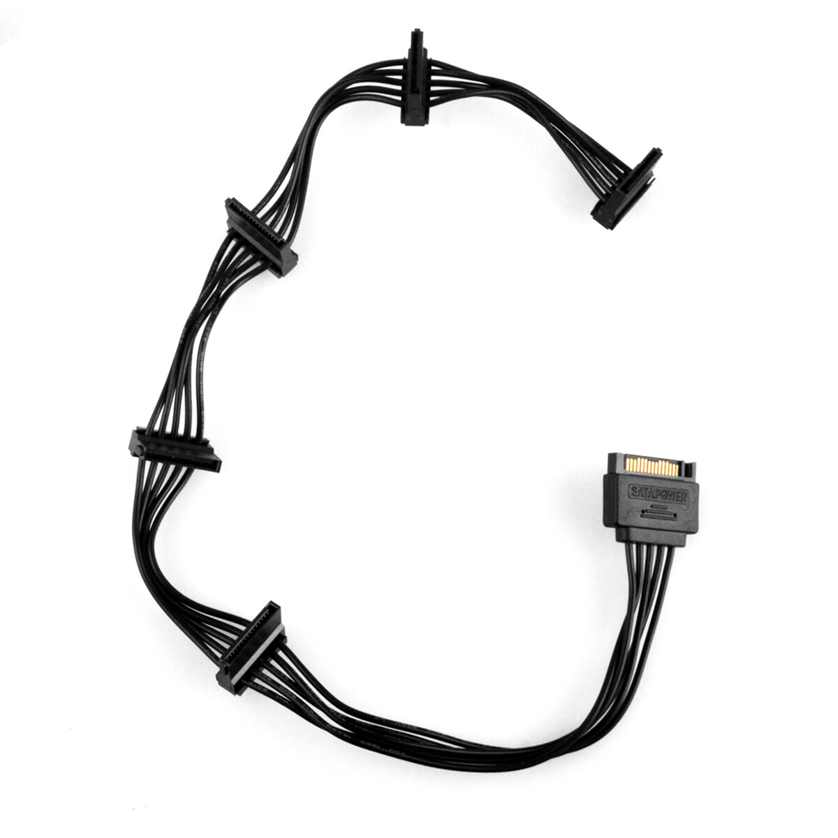 NEW 15 Pin SATA Power 1 Male To 5 Female Splitter Hard Drive Cable fits HDD SSD