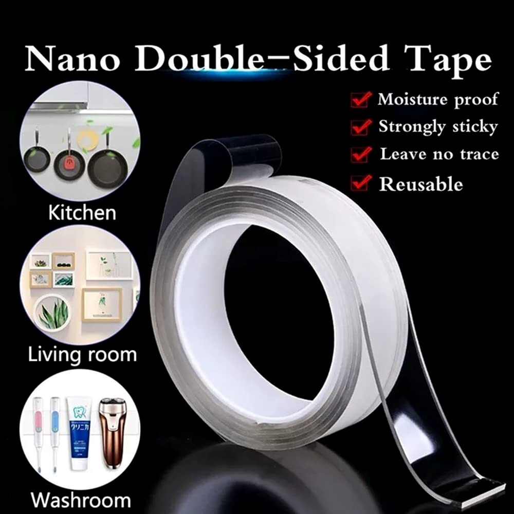 ALIEN NANO TAPE Double Sided Removable Mounting Adhesive Traceless Gel No Screws