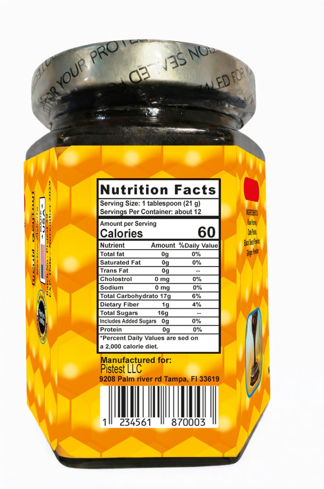 Restivo Ashfiat Energy Potencia honey Blend EXP 2029 Authentic