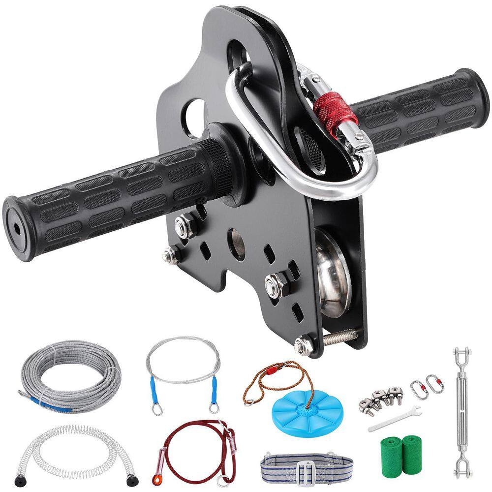 Zipline Kit for Kids and Adult, 100 Ft. Zip Line Kits up to 500 Lbs., Backyard O