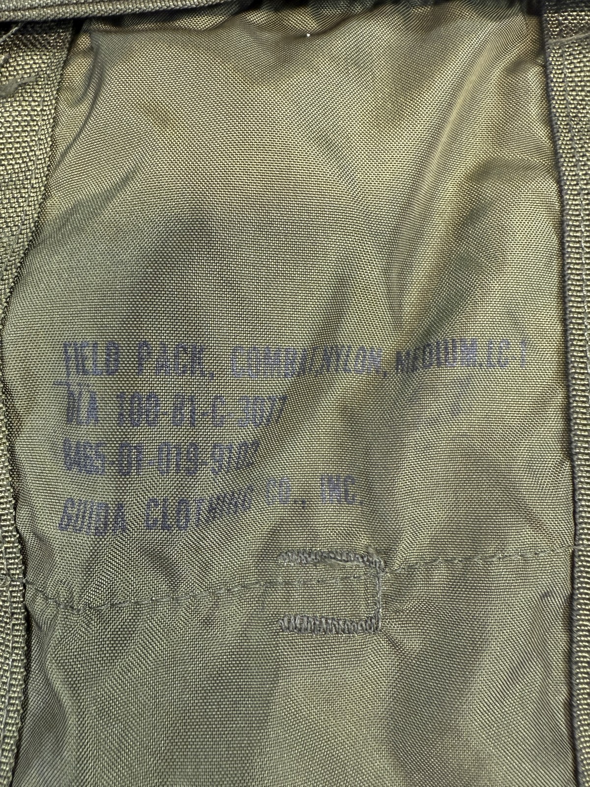 Vintage US Military ALICE Field Pack Medium Nylon Combat Backpack Army OD Green