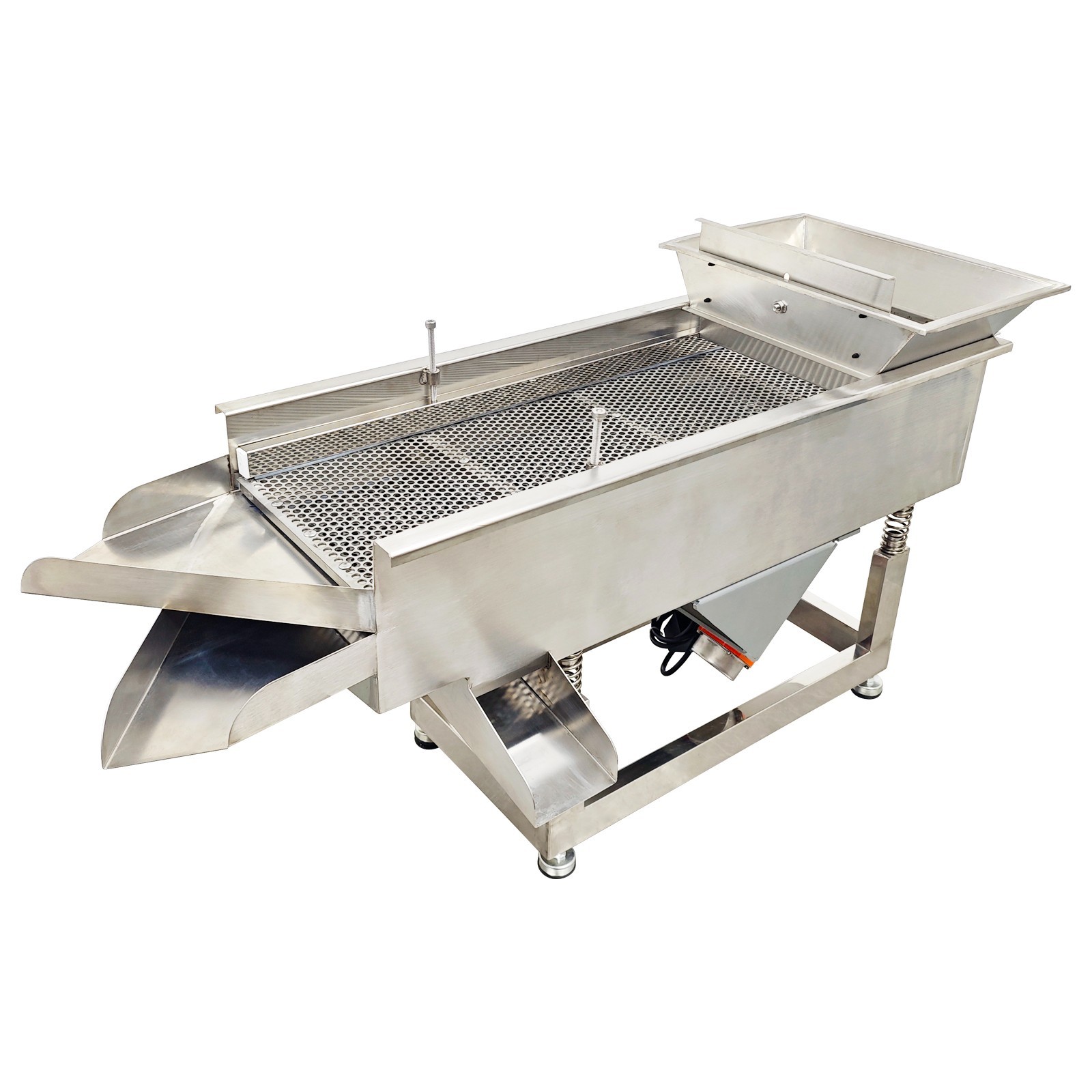3-Layers 3/6/8mm Sieve 110V Full Stainless Steel Sifter Linear Vibrating Screen