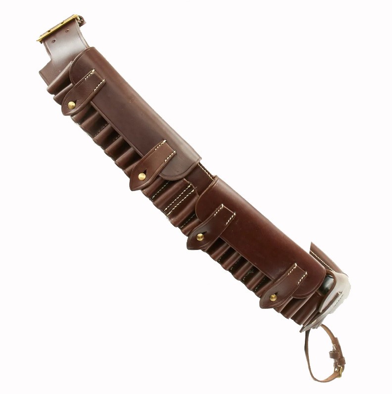 British Victorian Martini-Henry Rifle Brown Leather Ammo Bandolier 50Rd Capacity