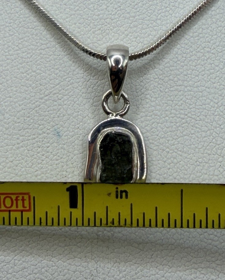Moldavite Tektite Pendant, Czech Republic, Authentic Moldavite, 1.67g