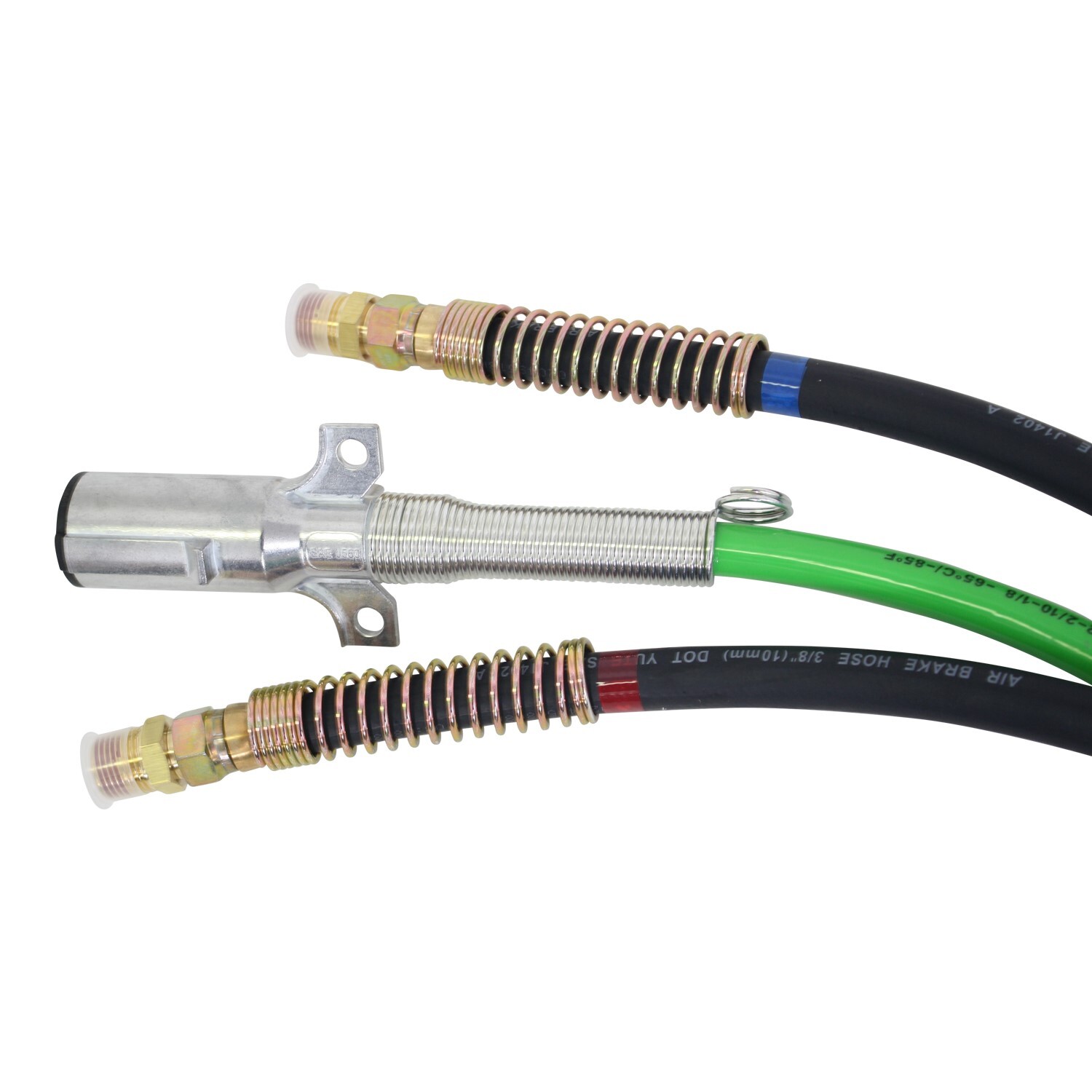 3-In-1 Air Line Hose Electric Cable Wrap Semi Trailer ABS 12 Foot 7 Way