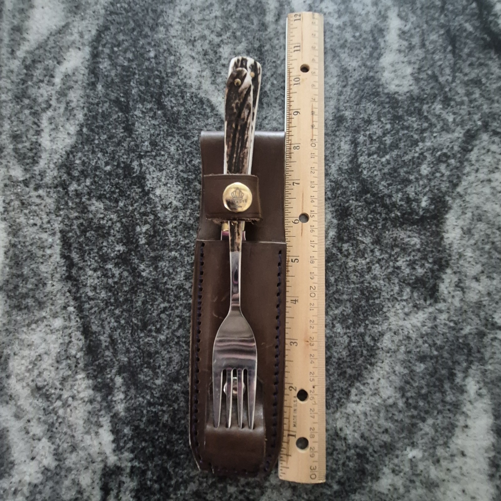 Beautiful Fixed blade knife & fork set with sheath - German Steel Blade