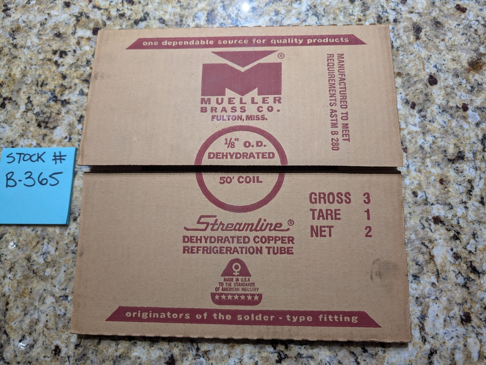 Mueller Streamline 1/8” O.D. x 50' .030 Wall Copper Refrigeration Tubing D-2050