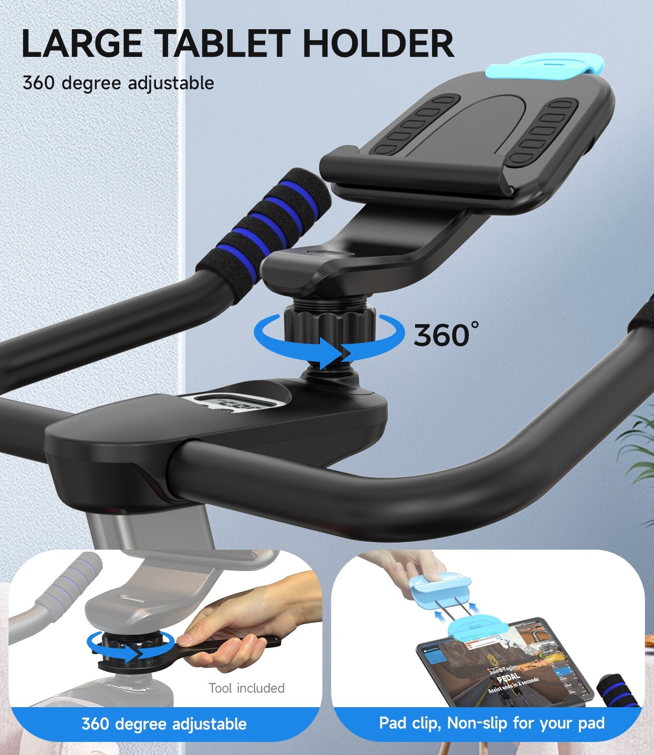 Indoor Pro Exercise Bike Stationary Bike Bicycle Cycling Home Cardio Gym Workout