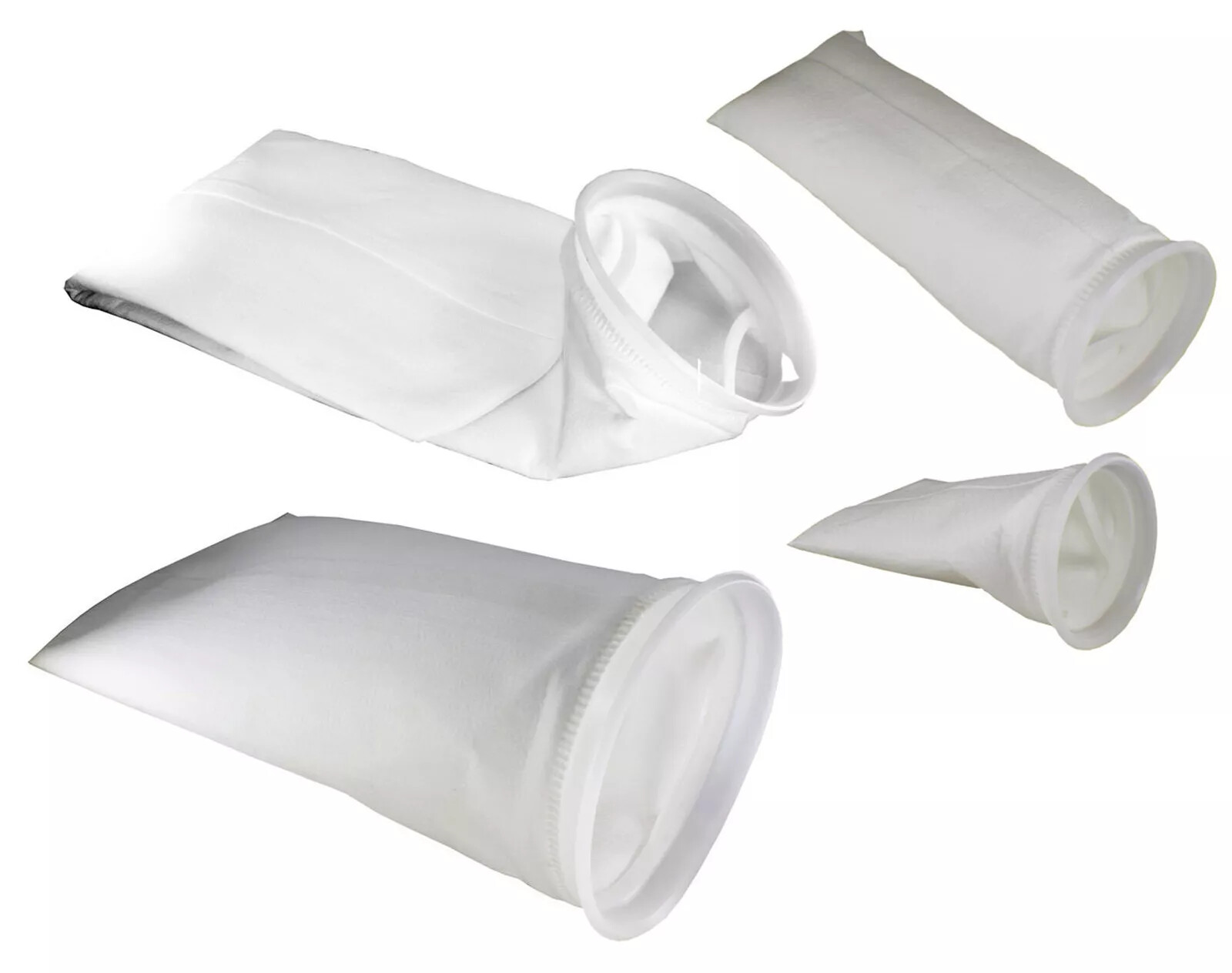 Welded Industrial Filter Sock Bags Plastic Ring Flange Water Liquid Oil WVO Fuel