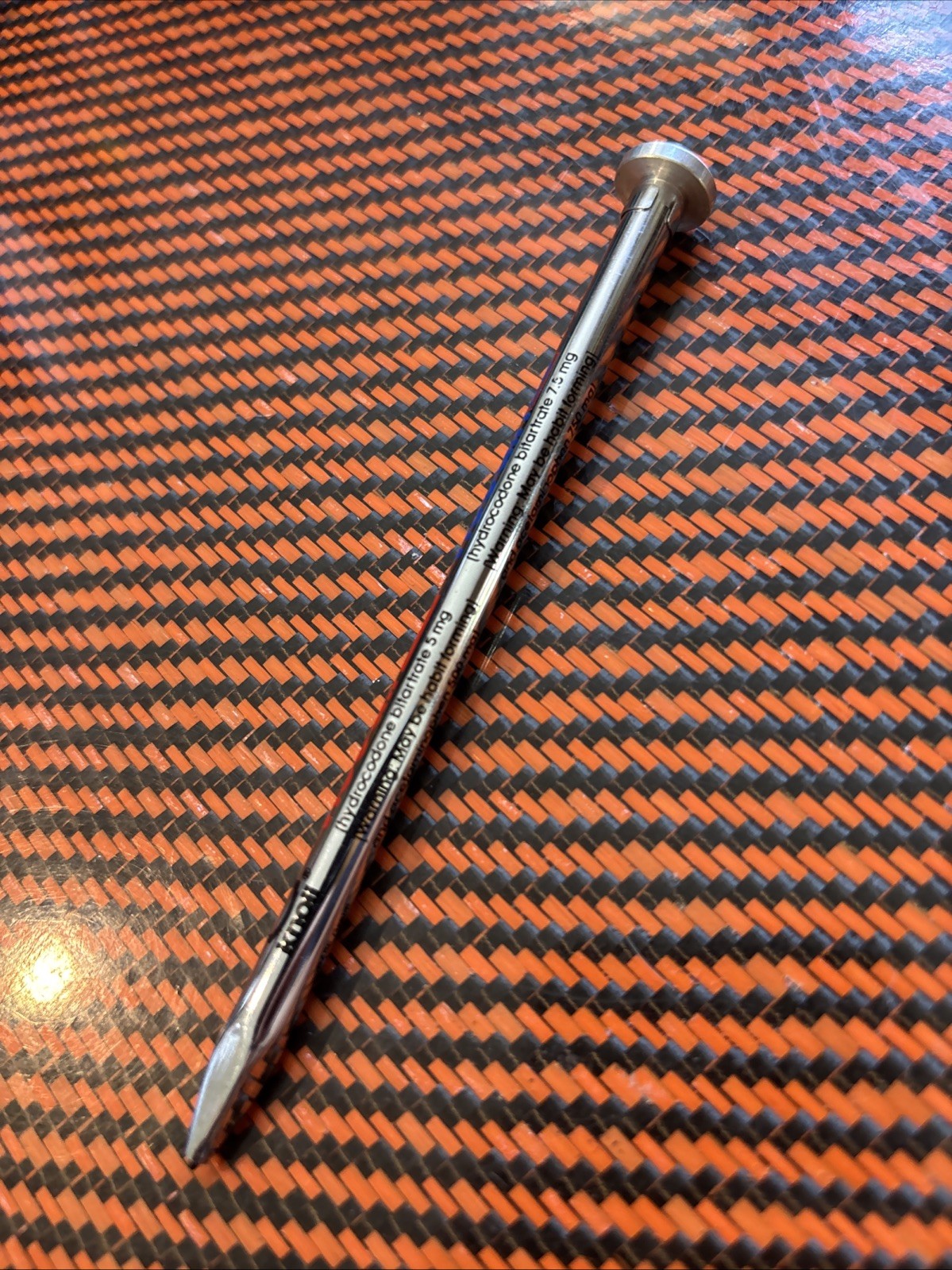 DRUG REP PEN - VICODIN "NAIL" - METAL NARCOTIC RARE Vicodin ES Look 👀 RARE