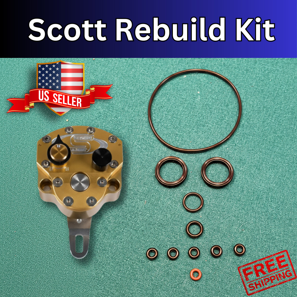 ✅ Improved O-rings For Scotts Steering Stabilizer Damper Rebuild Repair Kit