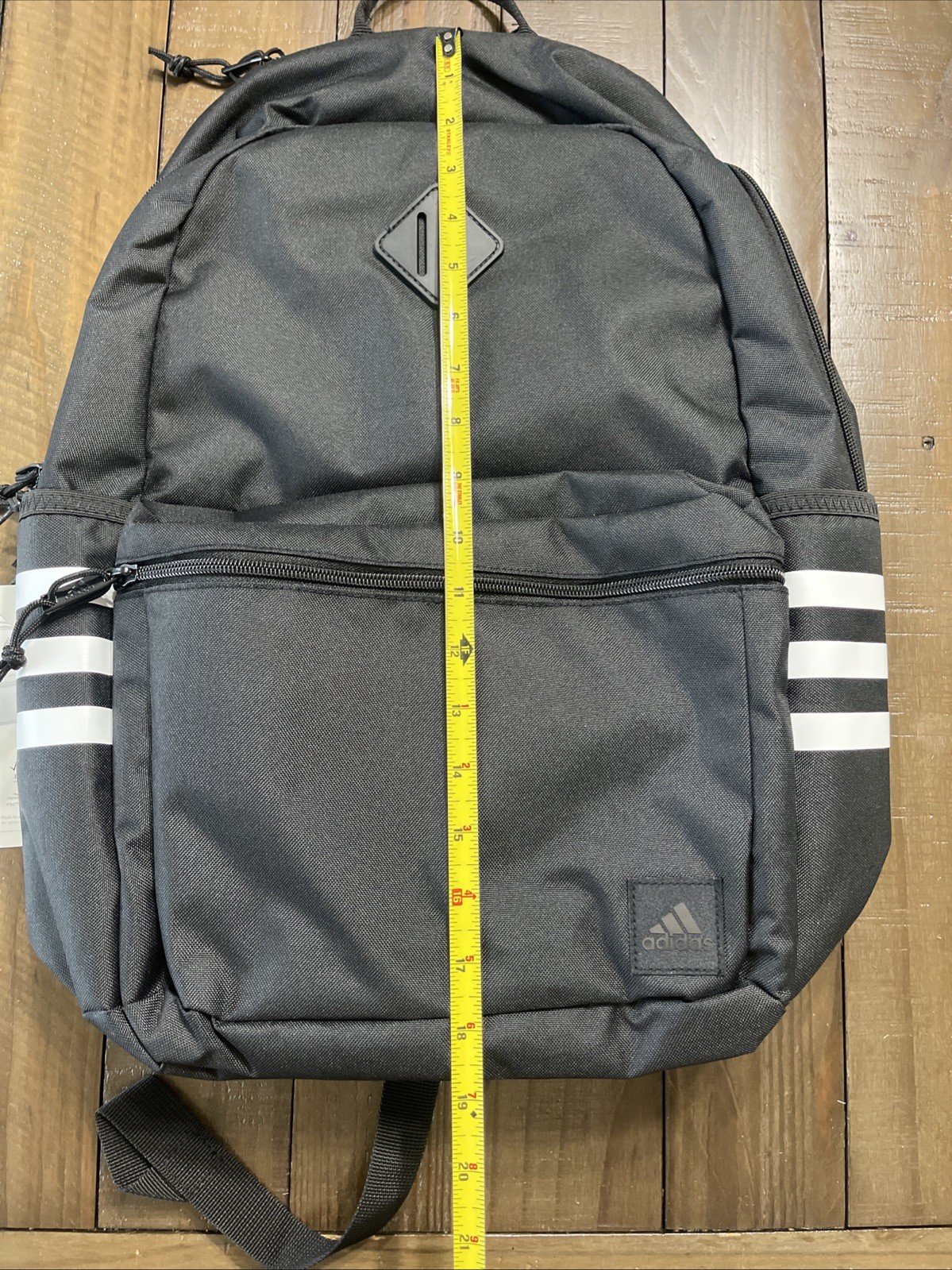 adidas Classic 3-Stripe Backpack 5.0, Black/White, One Size, Black/White