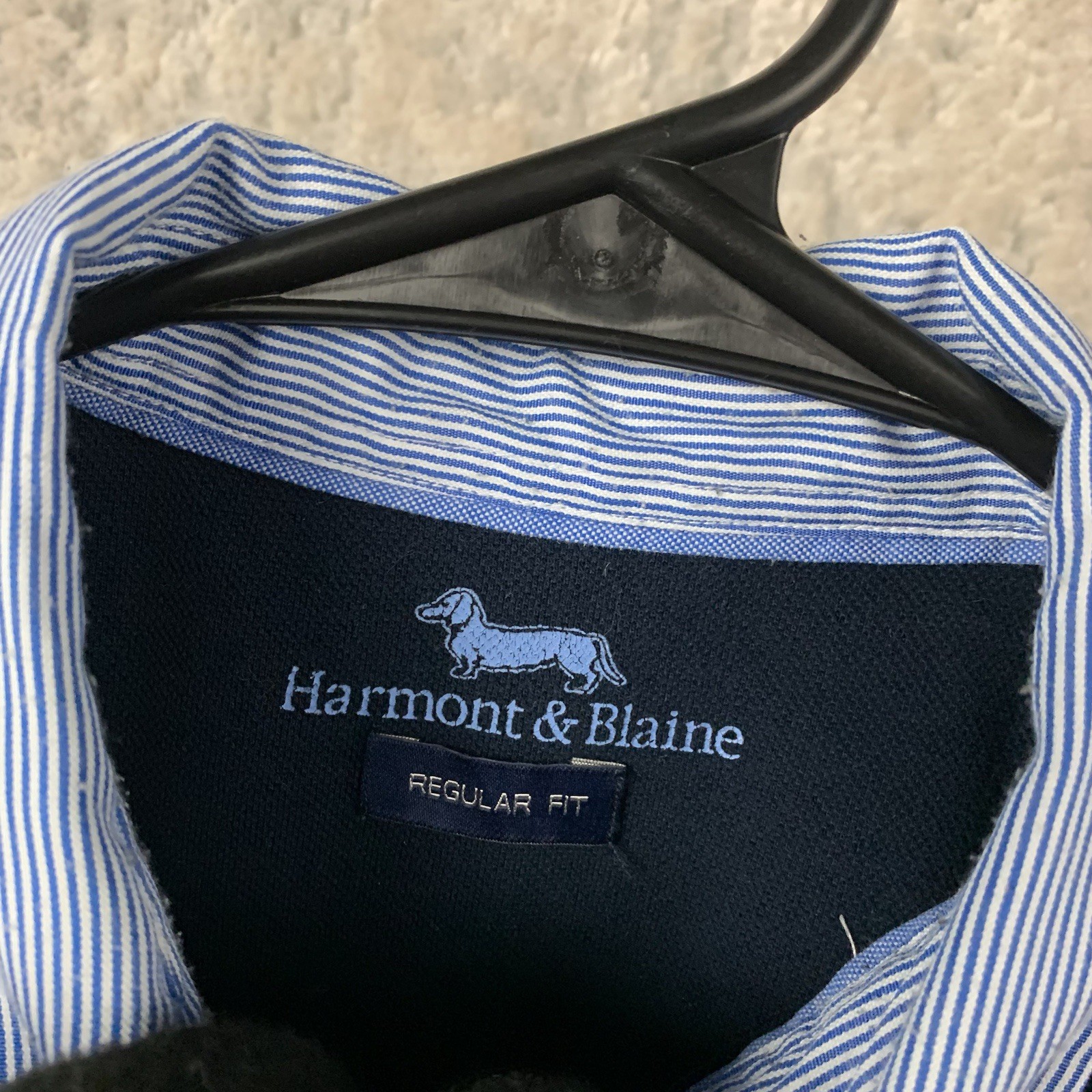 Harmont & Blaine Men's Polo Shirt Medium Blue Short Sleeve