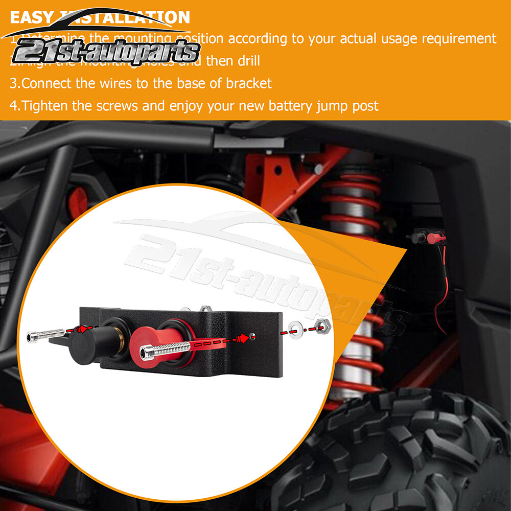 For Can-Am Maverick X3 Remote Battery Terminal Relocation Kit Battery Jump Post