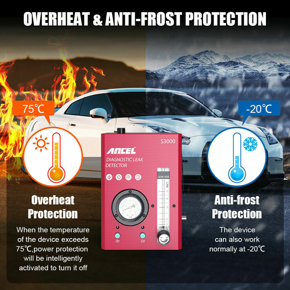 ANCEL S3000 Car Smoke Machine Diagnostic Tool EVAP Vacuum Leak Detection Tester